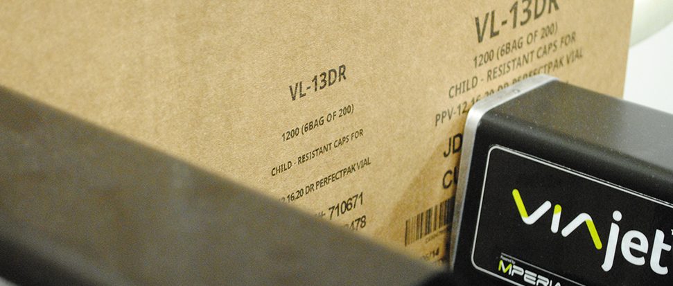  Direct carton printing of barcode and text on a corrugated box, secondary packaging 