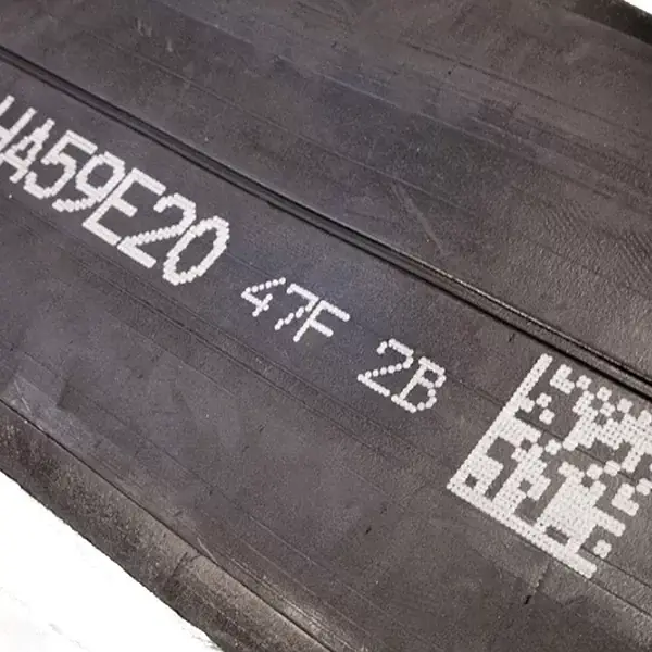 Rubber with 2D barcode